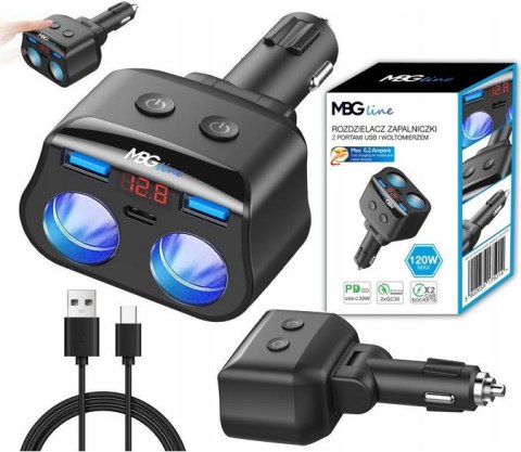 MBG Rozdzielacz gniazda zapalniczki MBG Line HC69PD