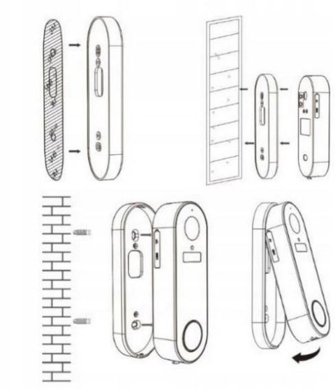 VIRONE BEZPRZEWODOWY DZWONEK Z KAMERĄ WI-FI, TUYA VIRONE VDB-1