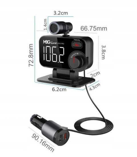 MBG Transmiter samochodowy MBG line BT92 PRO
