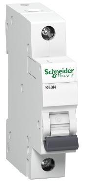 SCHNEIDER Wyłącznik nadprądowy 1P B 25A 6kA AC K60N A9K01125, Schneider