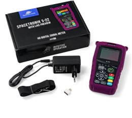 SPACETRONIK Miernik satelitarny Spacetronik S-22 DVB-S2/S2X IPTV M3U H.265