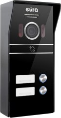 EURA WIDEODOMOFN EURA VDP-80C5 2-rodzinny, czarny