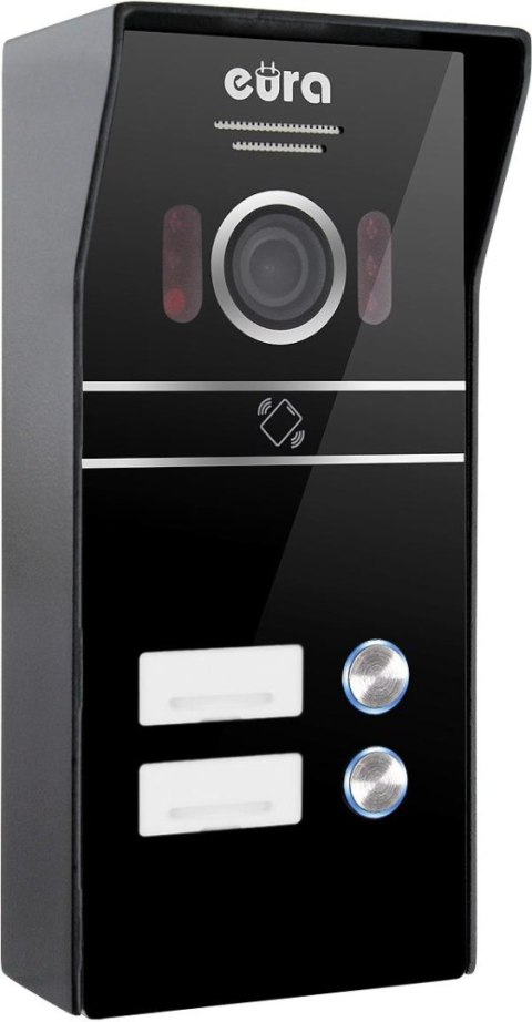 EURA WIDEODOMOFN EURA VDP-80C5 2-rodzinny, czarny