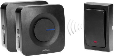 ORNO Bezprzewodowy dzwonek do drzwi z 2 odbiornikami ORNO OR-DB-MT-165