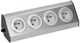 ORNO Gniazdo meblowe ORNO FS-1 4x2P+Z INOX