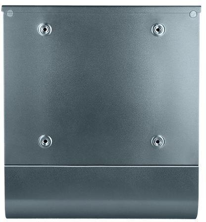 VIRONE Skrzynka na listy HAITI z gazetnikiem, wizytownikiem i okeinkami, antracyt