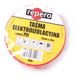 REPERO TAŚMA IZOLACYJNA REPERO 711E CZERWONA 19MMX20M