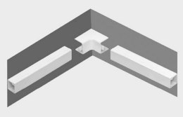 STASIŃSKI SP. Z O.O. Osprzęt do listew elektroinstalacyjnych, narożnik wewnętrzny BIAŁY NW 14x14 (1szt.)