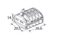 TRYTYT ZŁĄCZKA DO PRZEWODÓW ZATRZASKOWA 0,2-4,0mm2 PC-235 5GNIAZD (30szt.)
