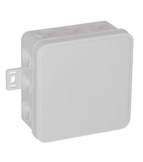VIPLAST Puszka natynkowa pusta 12 wlotów VIPLAST V6 klik BIAŁA IP54 85x85x41mm 036-01