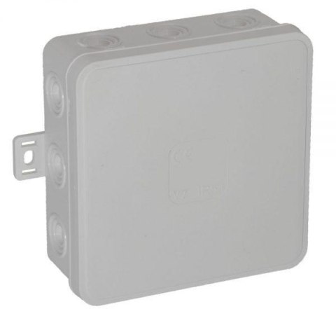 VIPLAST Puszka natynkowa pusta 12 wlotów VIPLAST V7 klik BIAŁA IP54 100x100x41mm 037-01