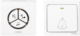 VIRONE Dzwonek bezprzewodowy VIRONE DB-3 bezbateryjny przycisk,learning system,80m