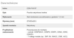 ACO ACO CDN-P-M NT Ramka natynkowa średnia CDN z daszkiem, do CDNP5/6, CDNC/B, CDNA