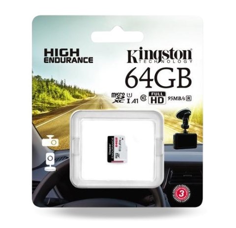 KINGSTON Karta pamięci microSD Kingston High-Endurance UHS-I 64GB 24/7 (rejestratory i monitoring)