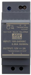 MEAN WELL ZASILACZ IMPULSOWY NA SZYNĘ DIN MEAN WELL HDR-30-12 12V/30W/2A