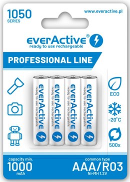 EVERACTIVE Akumulatorki AAA / R03 Ni-MH everActive 1050mAh Proffesional Line (box 4 szt.)