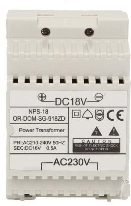 ORNO Zasilacz na szynę DIN 18V DC 0,5A ORNO OR-DOM-SG-918ZD do SG-918, SL-924