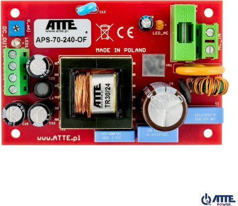 ATTE Zasilacz sieciowy SMPS 24V 3A 72W ATTE APS-70-240-OF