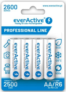 EVERACTIVE Akumulatorki AA / R6 Ni-MH everActive 2600mAh Professional Line (box 4 szt.)