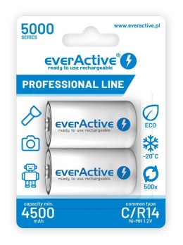 EVERACTIVE Akumulatorki C / R14 everActive Ni-MH Ni-MH 5000 mAh Professional line (box 2 szt.)
