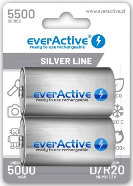 EVERACTIVE Akumulatorki D / R20 Ni-MH everActive 5500mAh Silver Line (box 2 szt.)