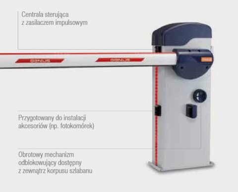 GENIUS Szlaban kompletny Genius Rainbow Fast 324C z ramieniem o dł. 3m