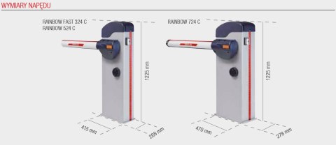 GENIUS Szlaban kompletny Genius Rainbow Fast 724C z ramieniem o dł. 7m