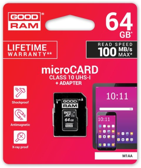 GOODRAM Karta pamięci microSD GOODRAM UHS-I 64GB