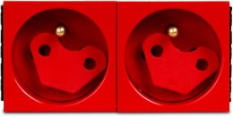 JAVEL Gniazdo 2M elektryczne podwójne + blokada