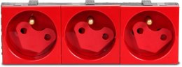 JAVEL Gniazdo 3M elektryczne potrójne + blokada