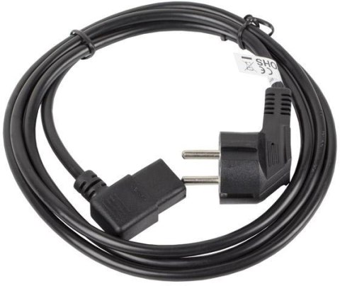 LANBERG KABEL ZASILAJĄCY CEE 7/7 IEC 320 C13 1.8M KĄTOWY VDE Lanberg