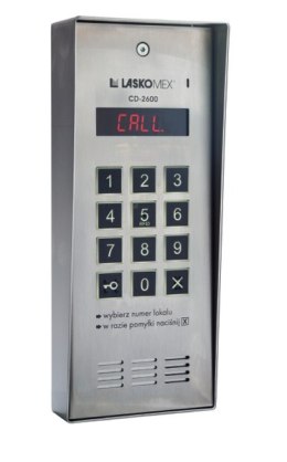 LASKOMEX Laskomex CD-2600R audio z czytnikiem kluczy RFID ze stali nierdzewniej, w obudownie natynkowej.