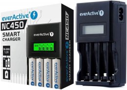 EVERACTIVE Ładowarka procesorowa do akumulatorków AA/AAA everActive NC-450 LCD