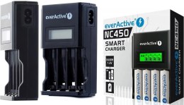 EVERACTIVE Ładowarka procesorowa do akumulatorków AA/AAA everActive NC-450 LCD