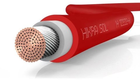 HIS Przewód kabel solarny 4mm2 HIS, HIKRA (H1Z2Z2-K) CZERWONY 1m