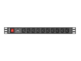 LANBERG LISTWA ZASILAJĄCA RACK PDU 1U 10A 10X IEC C13 2M CZARNA C14 Lanberg