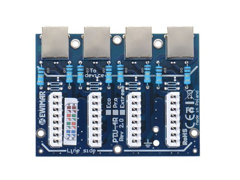 EWIMAR Moduł LAN z zabezpieczeniem przeciwprzepięciowym PRO z ochroną PoE EWIMAR PTU-54-PRO/PoE