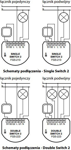 FIBARO Moduł przekaźnikowy Double Switch 2 FIBARO FGS-223