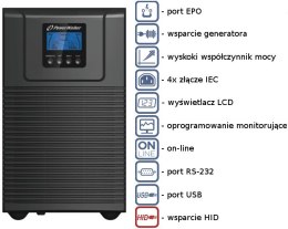 POWERWALKER UPS ZASILACZ AWARYJNY PowerWalker VFI 2000 TG