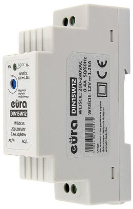 EURA ZASILACZ DIN ''EURA'' DIN15W12 12V 1,25 A DC