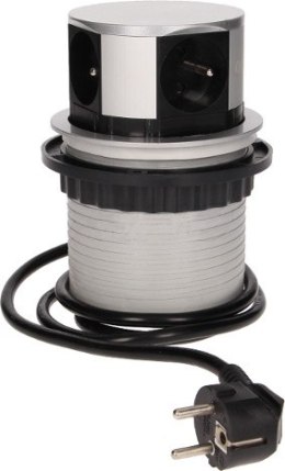 ORNO Gniazdo meblowe, OR-AE-1341 wysuwane z blatu 4x250V AC z przewodem 1,5m ORNO