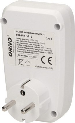 ORNO Watomierz z wyświetlaczem LCD OR-WAT-419 ORNO