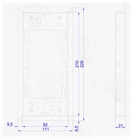 ACO ACO CDN-R-S Ramka podtynkowa mała CDN, stal