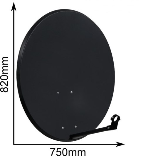 CORAB CZASZA ANTENA 80 CM CIEMNA (ASC-800M-C)