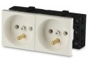 JAVEL Gniazdo 2M elektryczne podwójne