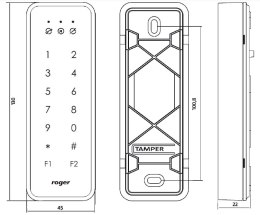 ROGER Czytnik zbliżeniowy ROGER PRT84MF