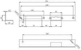 ELEKTRA-PLUS SZYLD ELEKTRA KĄTOWY DŁUGI LEWY MAL.