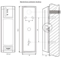 ROGER Czytnik zbliżeniowy ROGER PRT12LT-BK