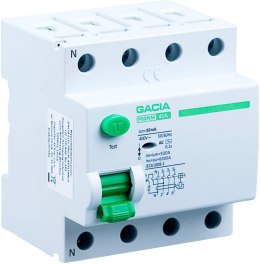 GACIA Wyłącznik różnicowoprądowy 25A, 30mA, 4P, typ A GACIA PR8NM 4P 25A 30MA A